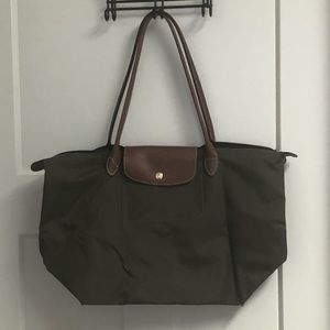 Olive Green Large Longchamp Tote